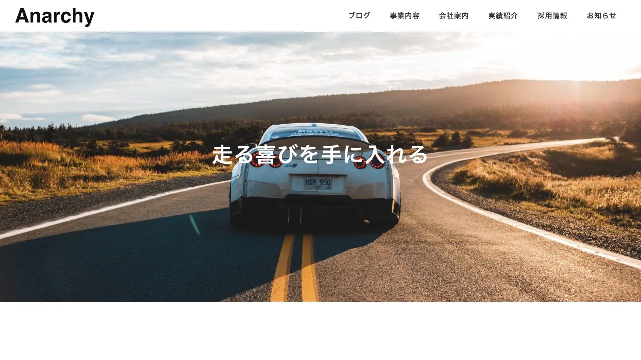 Anarchyの実際の公開画面